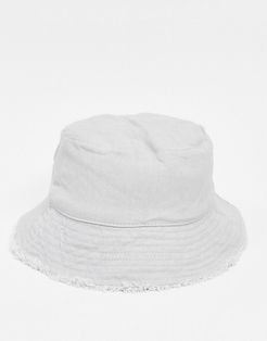 canvas bucket hat in gray-Grey