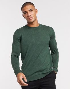 cotton sweater in khaki-Green