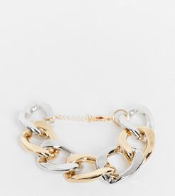 ASOS DESIGN Curve bracelet in chunky design in mixed metals-Multi