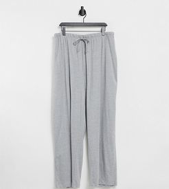 ASOS DESIGN Curve mix & match straight leg jersey pajama pant in gray heather-Grey