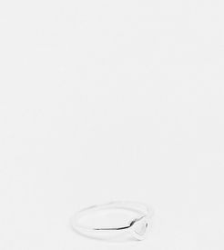 ASOS DESIGN Curve sterling silver ring in open heart design