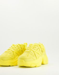 Deejay chunky sole sneakers in yellow
