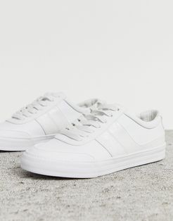 Destine retro lace up sneakers in white