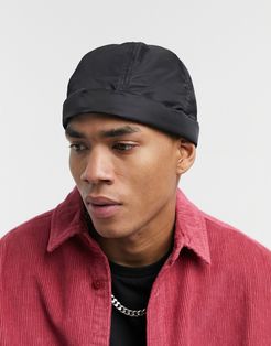 docker hat in black nylon