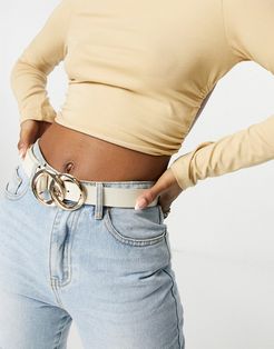 double chain waist and hip belt in beige