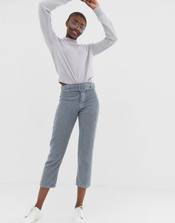 Florence authentic straight leg jeans in chunky cord with buckle detail-Blues