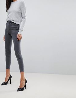 high rise ridley 'skinny' jeans in gray-Grey