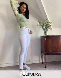 Hourglass 'lift and contour' skinny jeans in optic white