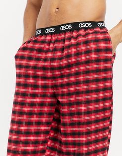 lounge pajama bottoms in red check
