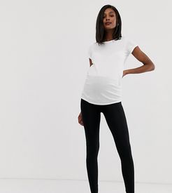 ASOS DESIGN Maternity over the bump high waisted leggings in black