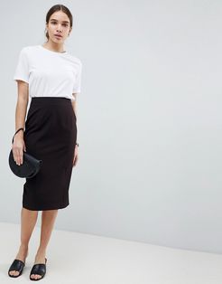 mix & match pencil skirt-Black