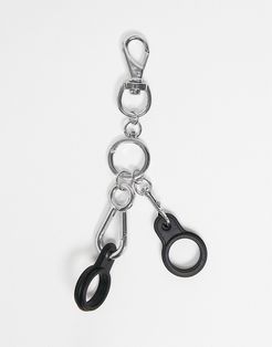 water bottle carabiner clip in silver tone