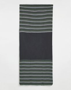 novelty knit blanket in navy fairisle design
