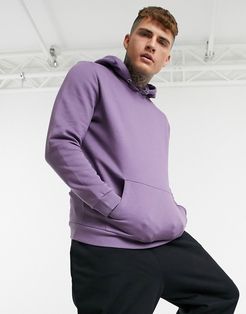 organic longer length hoodie in purple