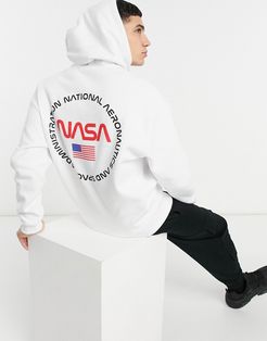 oversized NASA hoodie in white