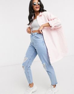 oversized shacket in pink