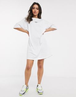 oversized t-shirt dress with no f$$k boys slogan in white