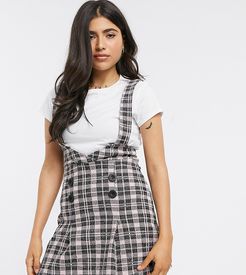 ASOS DESIGN Petite boucle mini pinafore skirt-Multi