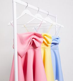 ASOS DESIGN Petite exclusive tuck detail cami skater mini dress in rose-Pink