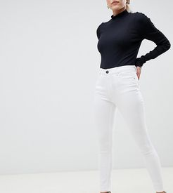 ASOS DESIGN Petite high rise ridley 'skinny' jeans in optic white