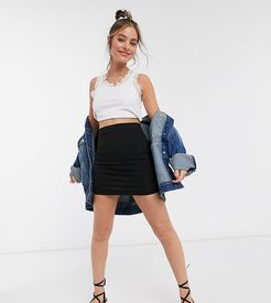 ASOS DESIGN Petite jersey mini pencil skirt in black