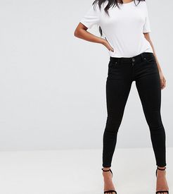 ASOS DESIGN Petite Whitby low rise skinny jeans in clean black