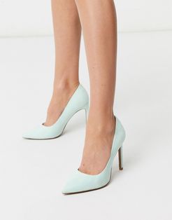 Porto pointed high heeled pumps in peppermint green