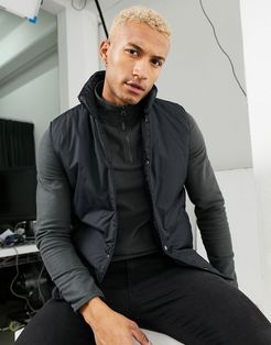puffer vest in black