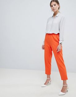 Pull On Tapered Pants In Jersey Crepe-Orange