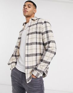 regular check shirt in ecru-Neutral