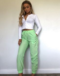 shell jogger in lime-Green