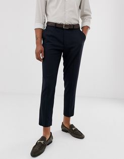 skinny cropped smart pants in navy