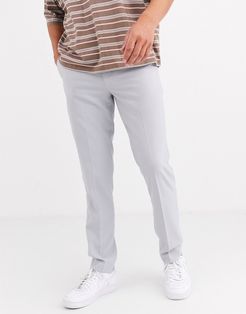 skinny smart pants in ice gray