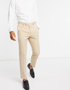 skinny smart pants in stone