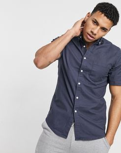 slim fit organic oxford shirt in navy