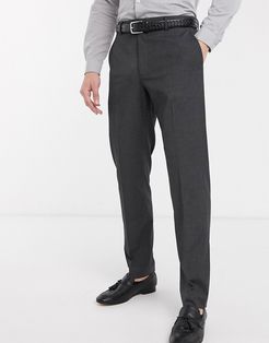 slim smart pants in charcoal-Grey