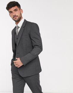 slim suit jacket in charcoal-Gray