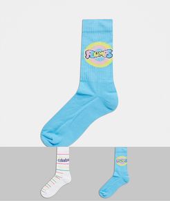 sport socks with sweets design 2 pack-Multi