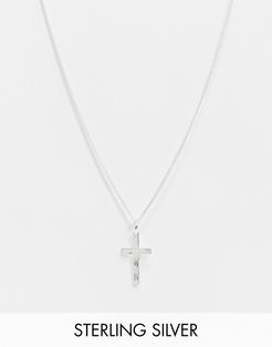 sterling silver necklace with cross pendant