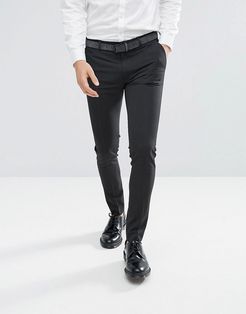 super skinny smart pants in charcoal-Grey