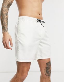 swim shorts in beige mid length-Grey