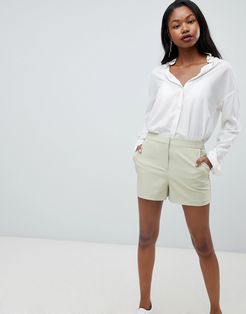 tailored a-line shorts-Green