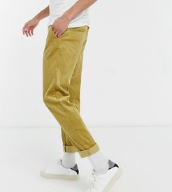 Tall cord slim pants in olive green