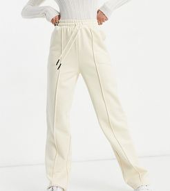 ASOS DESIGN Tall premium straight leg sweatpants with pintuck in cream