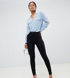 ASOS DESIGN Tall 'Sculpt me' high waisted premium jeans in clean black