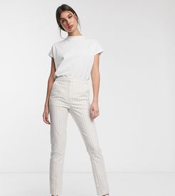 ASOS DESIGN Tall ultimate linen cigarette pants in stripe-Multi