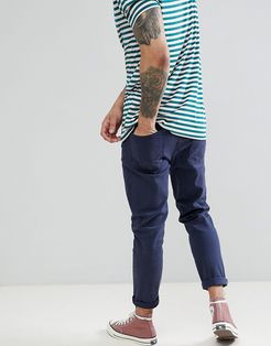 tapered jeans in navy