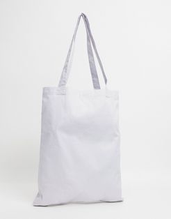 tote bag in light gray with retro sports print-Grey