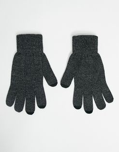 touchscreen gloves in charcoal-Grey
