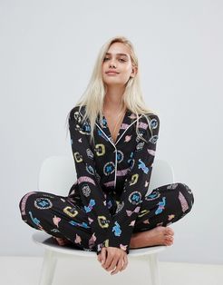 Varsity Traditional 100% Modal Pajama Set-Multi